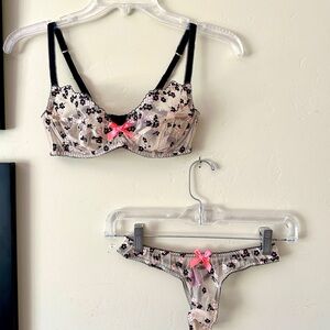 L’Agent Clementine Nude Sheer Set